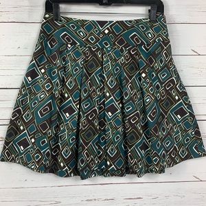 Charlotte Russo Skirt Pleated Flare Cotton Spandex